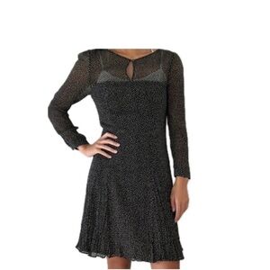 Today only!! Black Sheath Dress with Bishop Sleeves Size 2